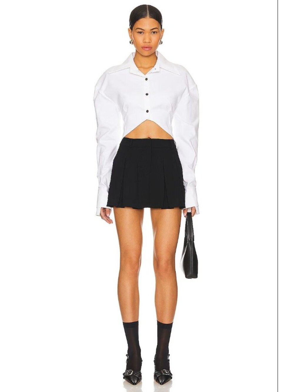 Amanda Uprichard x REVOLVE Dixon Skort in Black Medium New Womens Skirt Shorts - Picture 10 of 10